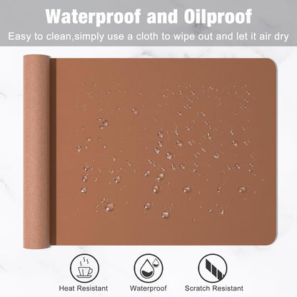 TIERNO Desk Pad, PU Leather Desk Mat, Extended Mouse Pad, Waterproof Desk Blotter Protector, Ultra Thin Large Laptop Keyboard Mat, Non-Slip Desk Writing Pad for Office Home